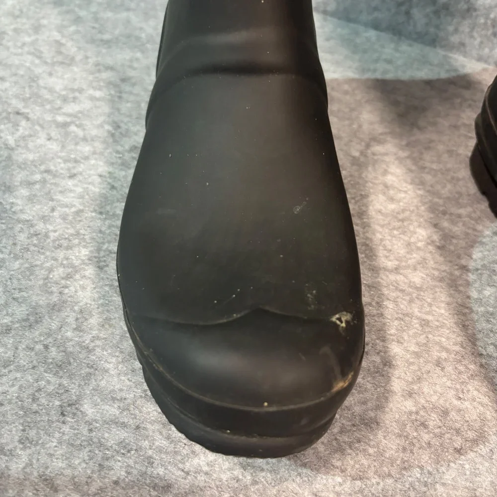 Hunter‎ Original Tall Black Matte Rubber Rain Boots Womens Wellington US7 EU38